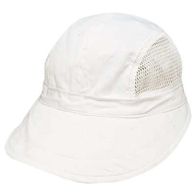 White mesh sun hat with brim