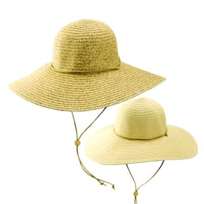Two stylish sun hats with wide brims