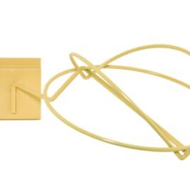 Yellow sculptural wall hook with loops
