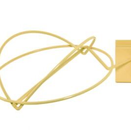gold wire abstract wall sculpture
