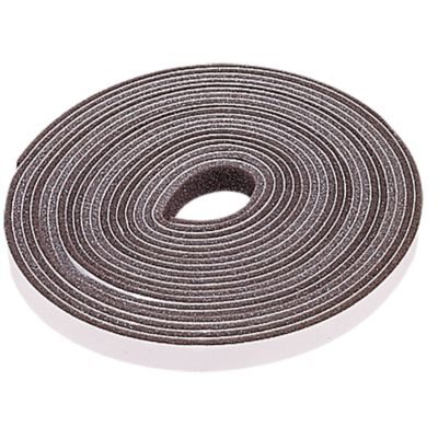 Coiled roll of abrasive sandpaper strips